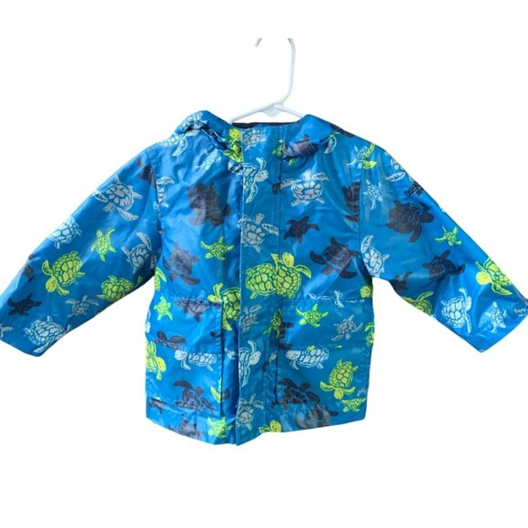 OshKosh B'gosh Other - Oshkosh bgosh Boys Sz 2T Blue Turtle Raincoat Hooded Rain Coat Jacket